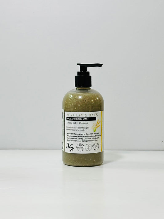 Clay & Oat Face and Body Wash | For Eczema Psoriasis Sensitive Skin
