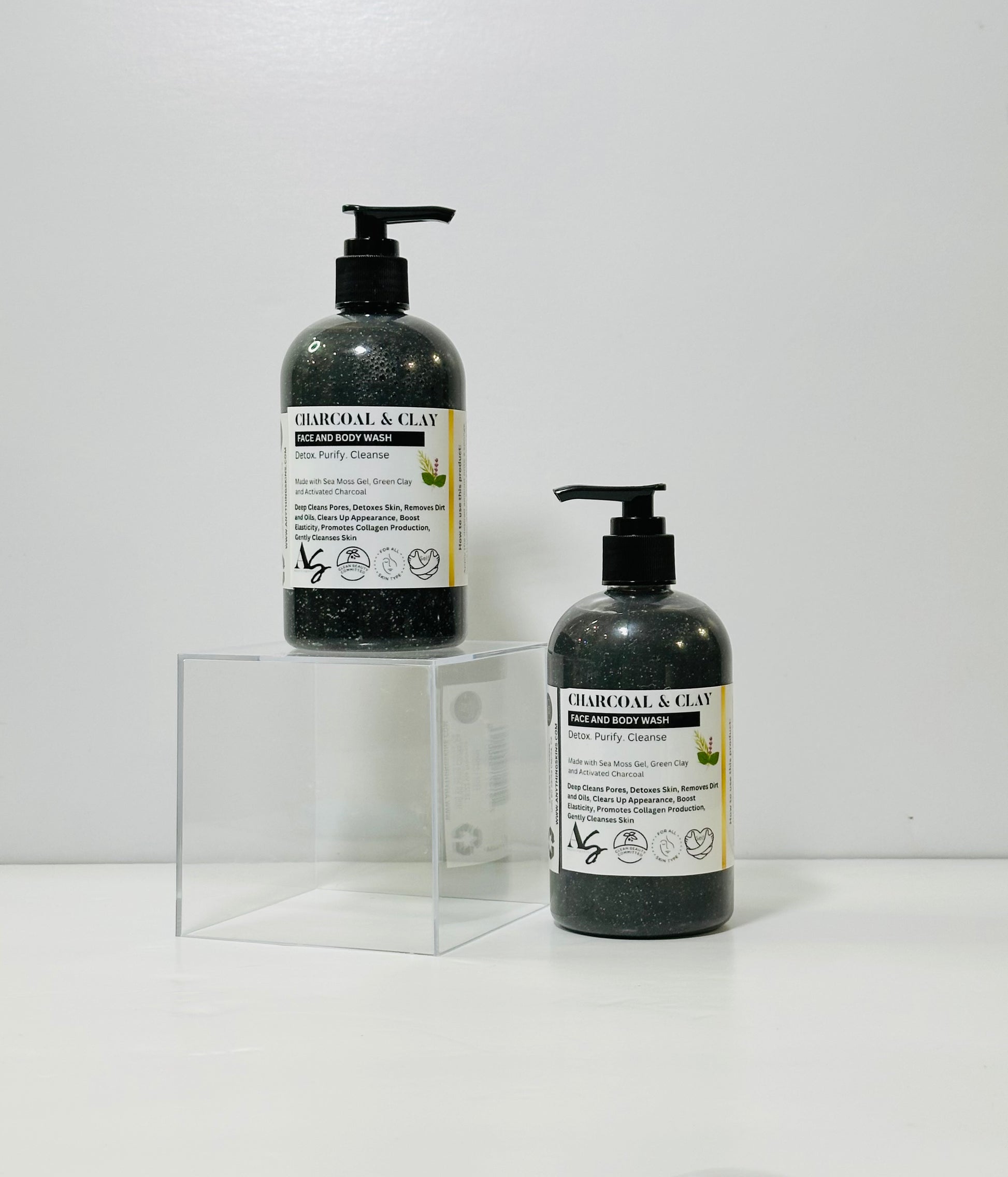 Charcoal & Clay Detox Face and Body Wash | Skin Detox - Anything Skins