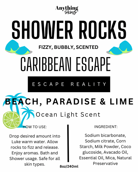 Caribbean Escape Shower Rocks-Anything Skins